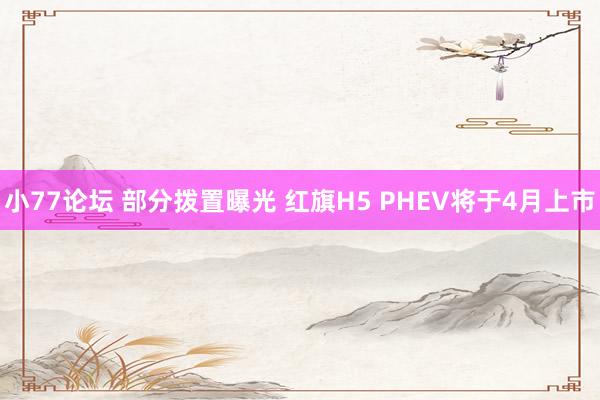 小77论坛 部分拨置曝光 红旗H5 PHEV将于4月上市